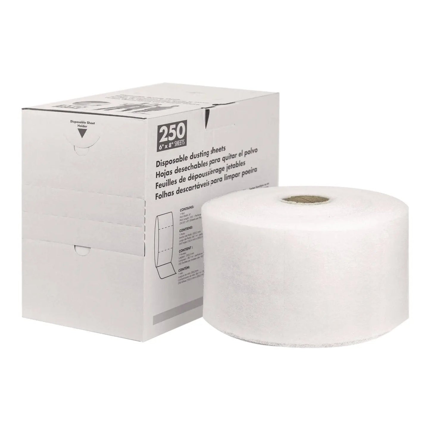 AM7582508 TrapEze Disposable Dusting Sheets, 5" x 6", 250 Sheets/Roll Americo