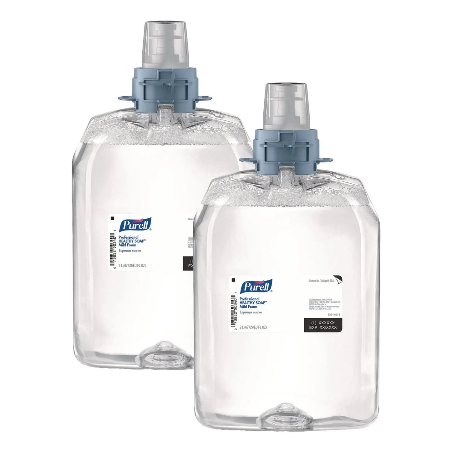GOJ521302 Professional HEALTHY SOAP Mild Foam, Refill for PURELL FMX-20 Manual Soap Dispenser, Fragrance-Free, 2,000 mL, 2/Carton PURELL
