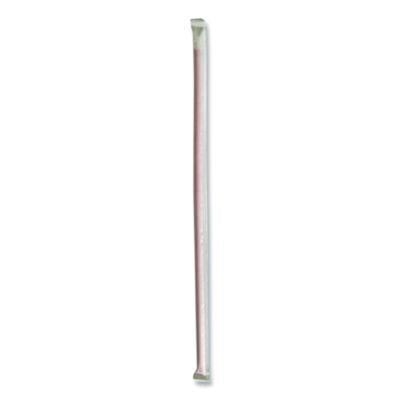 BWKGST1025RD Wrapped Giant Straws, 10.25", Polypropylene, Red, 300/Pack, 4 Packs/Carton