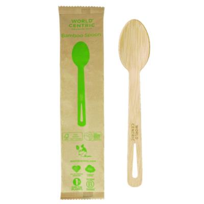 WORSPBBI Bamboo Cutlery, Spoon, Paper, Natural, 750/Carton
