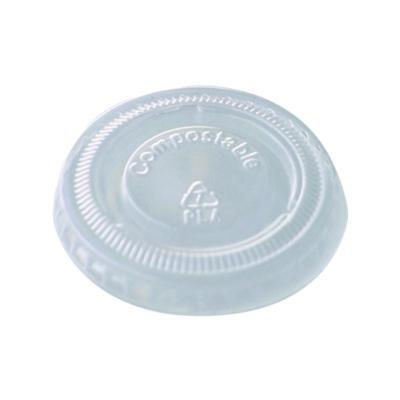 WORCPLCS1SN PLA Clear Cold Cup Lids, Fits 1 oz Portion Cups, Plastic, Clear, 3,000/Carton