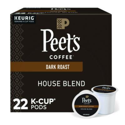 GMT6546 House Blend Coffee K-Cups, 22/box PEETS