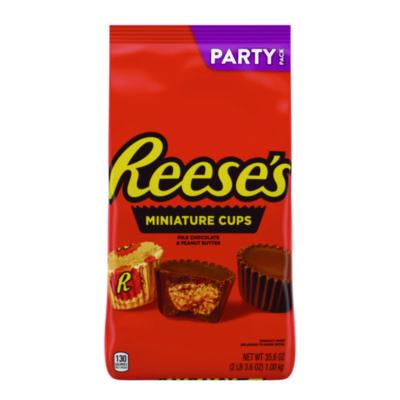 REE44709 Peanut Butter Cups Miniatures, Party Pack, 35.6 oz Bag