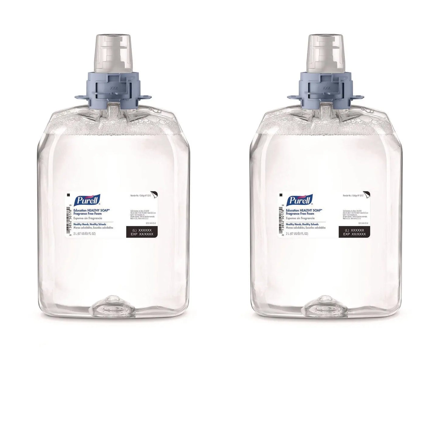 GOJ521202 Education HEALTHY SOAP Fragrance Free Foam Refill, Unscented, 2,000 mL, 2/Carton PURELL