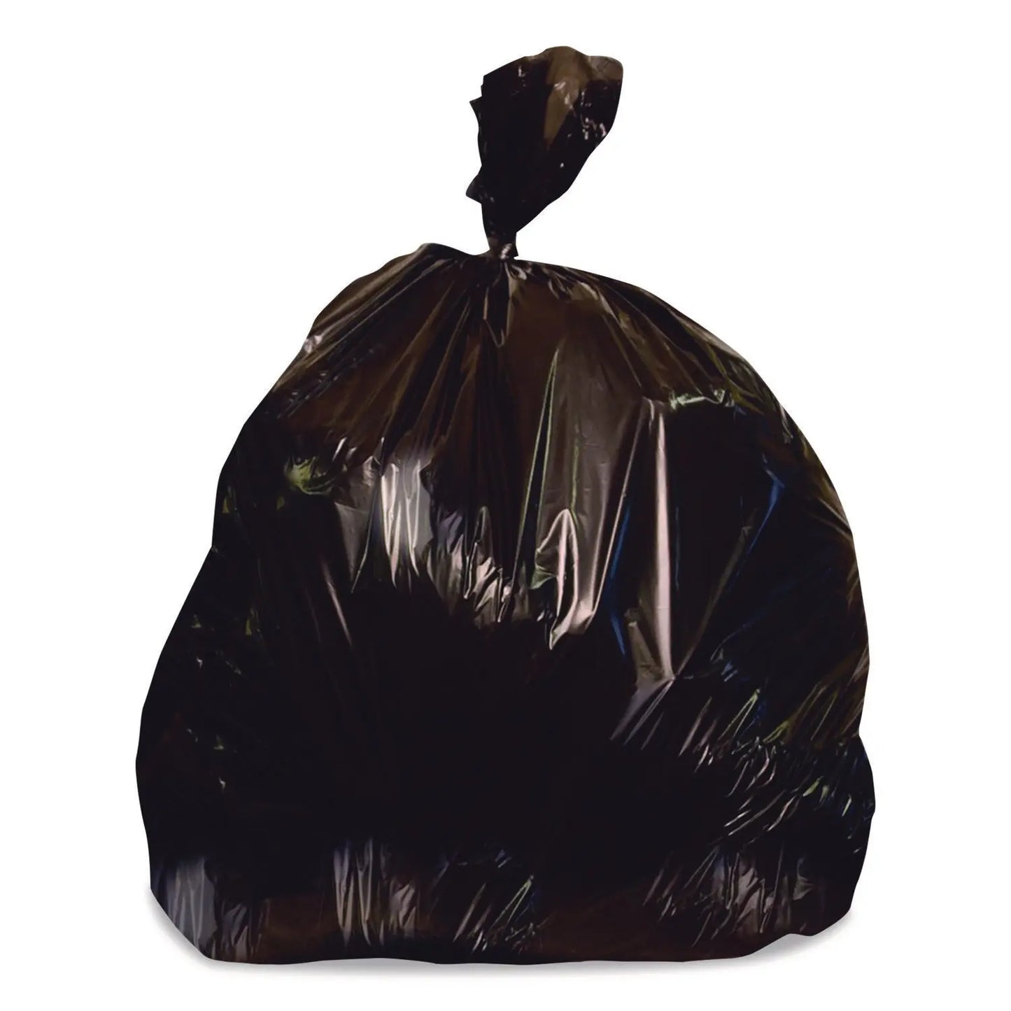 HER2404015 Linear Low-Density Can Liners, 45 Gal, 4 mil, 40" x 46", Black, Flat Pack, 50/Carton Heritage