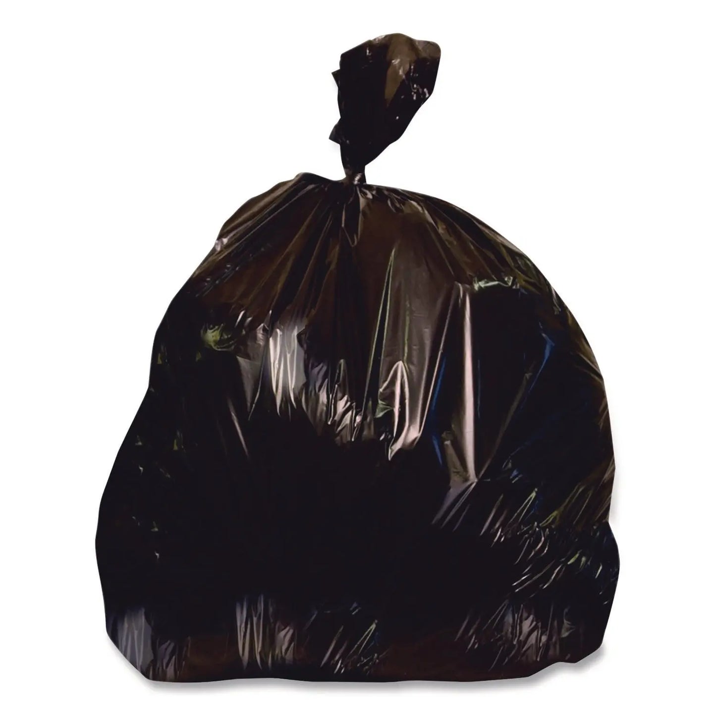 HER2597606 Linear Low-Density Can Liners, 55 gal, 2 mil, 36" x 58", Black, Flat Pack, 100/Carton Heritage