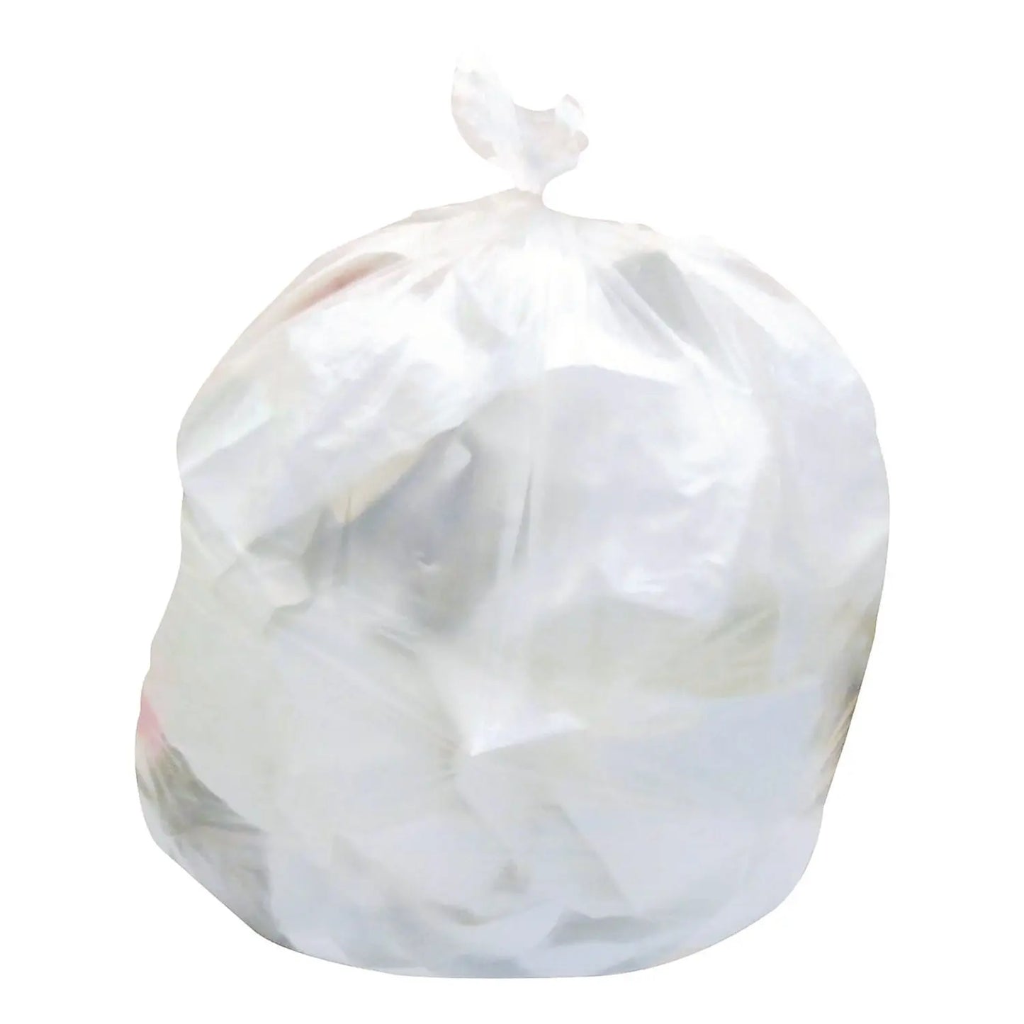 HER2597631 High-Density Waste Can Liners, 33 Gal, 9 mic, 33" x 40", Clear, Roll, 25 Bags/Roll, 20 Rolls/Carton Heritage