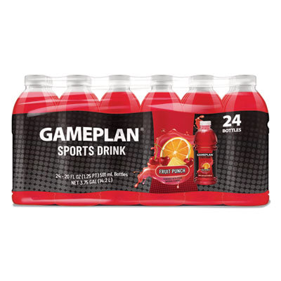 NGBGMP20Z24PFP Gameplan Sports Drink, Fruit Punch, 20 oz Bottle, 24/Carton NIAGARA BOTTLING