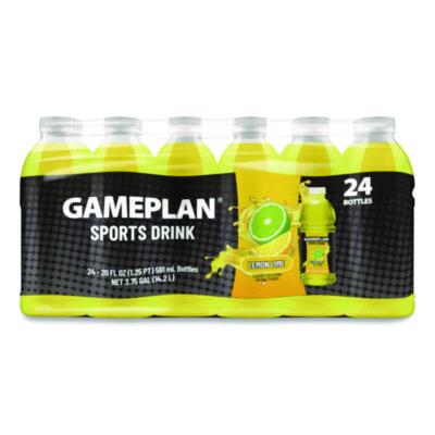 NGBGMP20Z24PLL Gameplan Sports Drink, Lemon Lime, 20 oz Bottle, 24/Carton NIAGARA BOTTLING