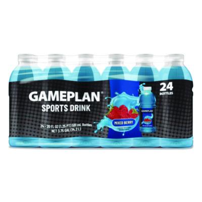 NGBGMP20Z24PMB Gameplan Sports Drink, Mixed Berry, 20 oz Bottle, 24/Carton