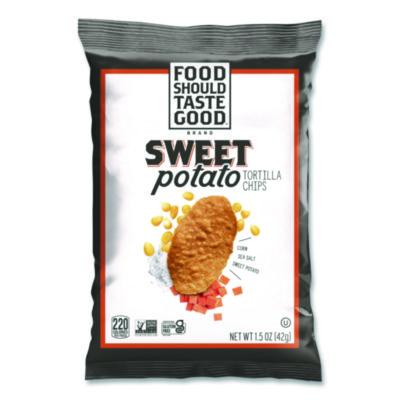 AVT77612 Tortilla Chips, Sweet Potato with Sea Salt, 1.5 oz., 24/Carton FOOD SHOULD TASTE GOOD