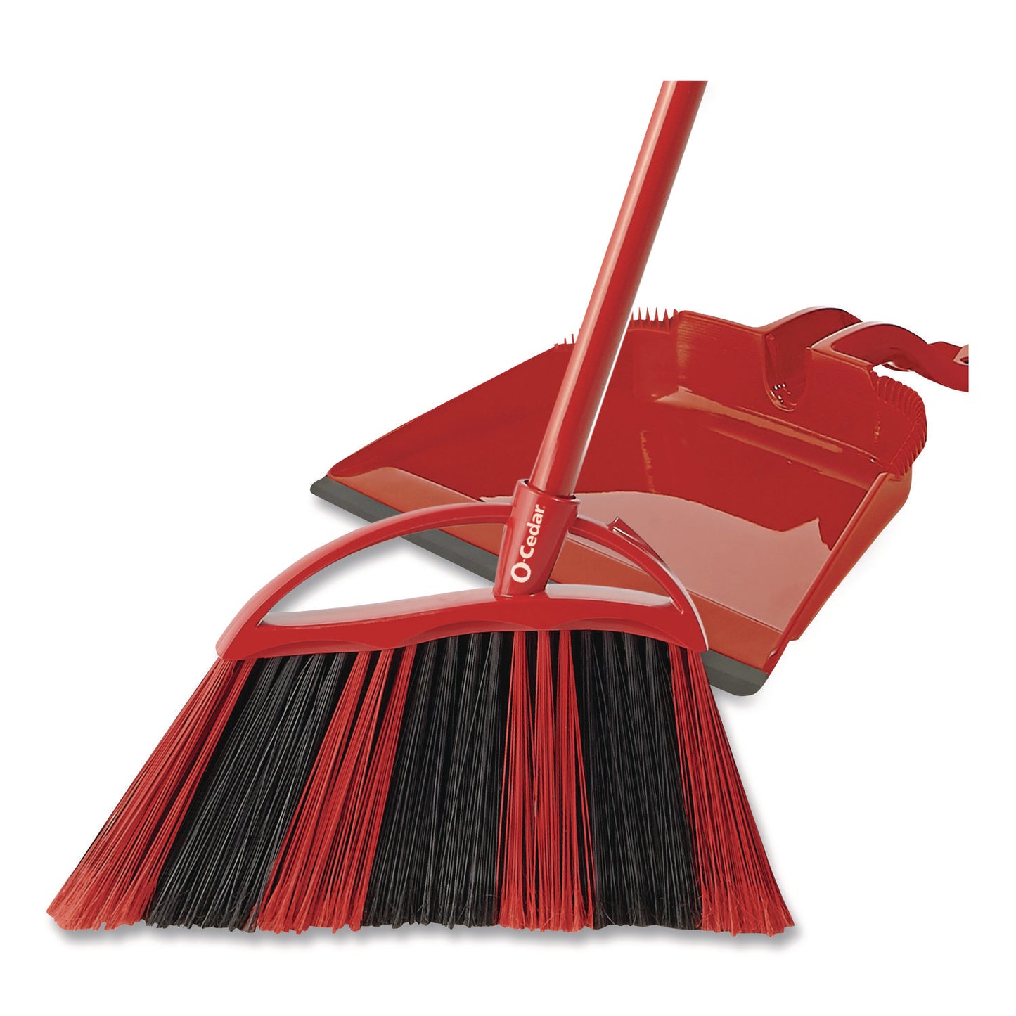 FHD172134EA One Sweep LG Broom with Dustpan, 57" Handle, Red/Black/Gray