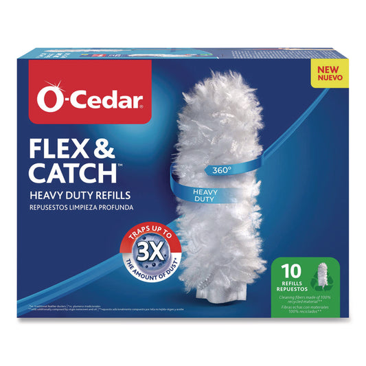 FHD172170PK Flex and Catch Duster Heavy-Duty Refills, Polyester, White, 10/Pack