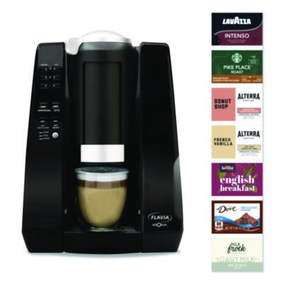 LAVMDR10020 Aroma Brewer, with 134 Assorted Drinks Bundle, Black LAVAZZA