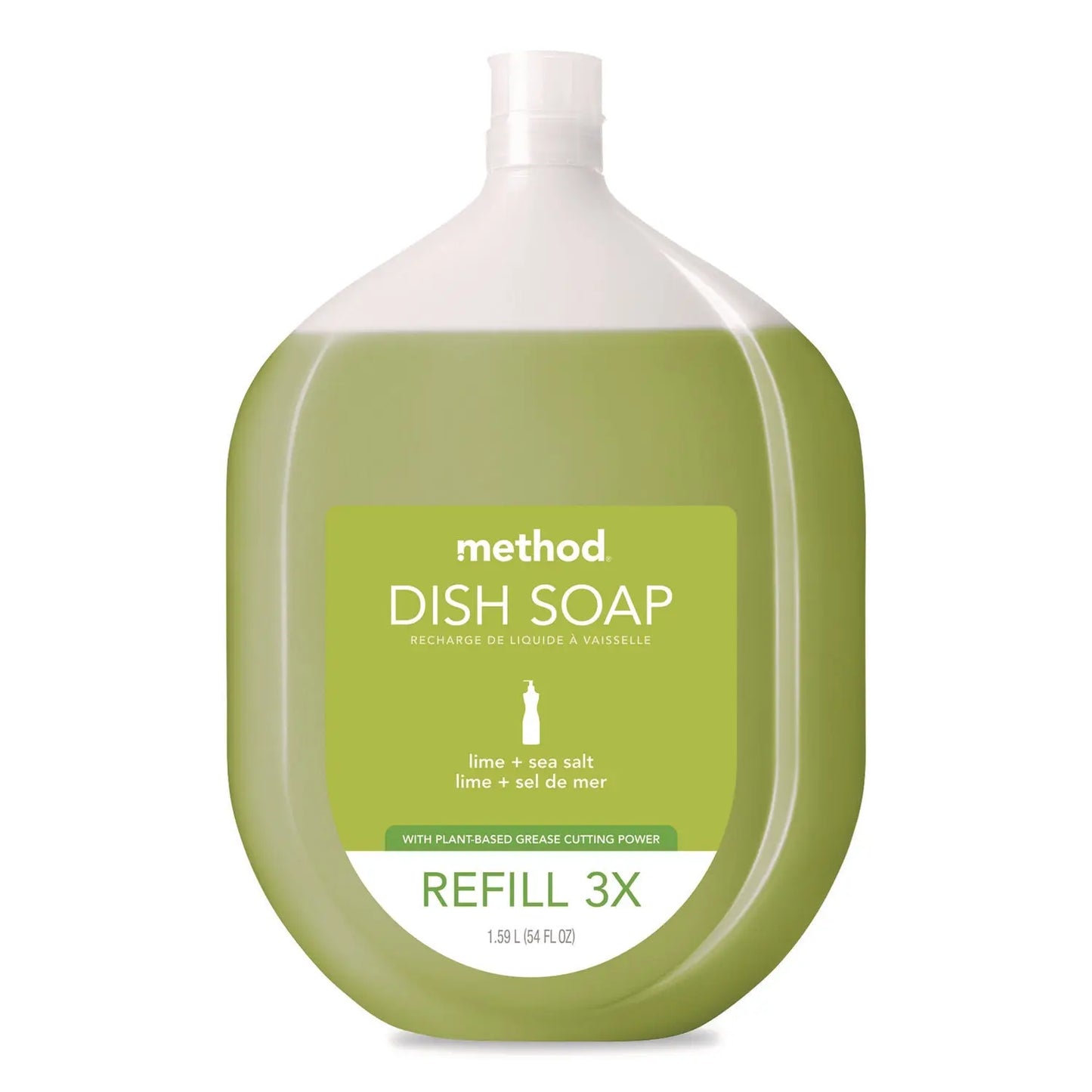 MTH359411 Dish Soap Refill, Lime and Sea Salt Scent, 54 oz Bottle Method