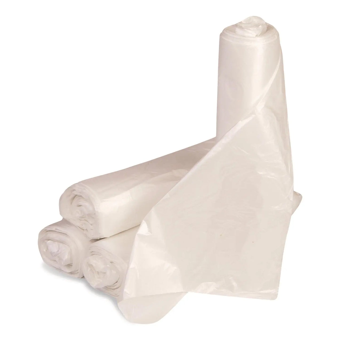 GENRST2432LW Low Density Can Liners, 16 gal, 0.5 mil, 24 x 32, White, Coreless Roll, 50 Bags/Roll, 10 Rolls/Carton GEN