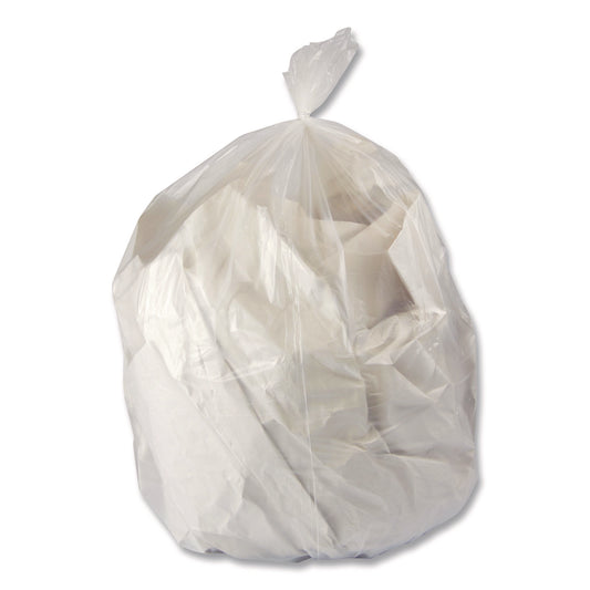 HERH4832MCRAC Linear Low-Density Can Liners, 16 gal, 0.5 mil, 24" x 32", Clear, 500/Carton