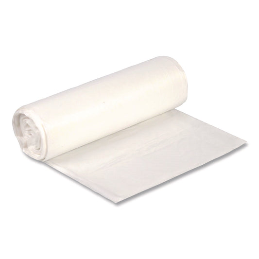 BWK24338N High-Density Can Liners, 16 gal, 8 mic, 24 x 33, Natural, Perforated Roll, 1,000/Carton