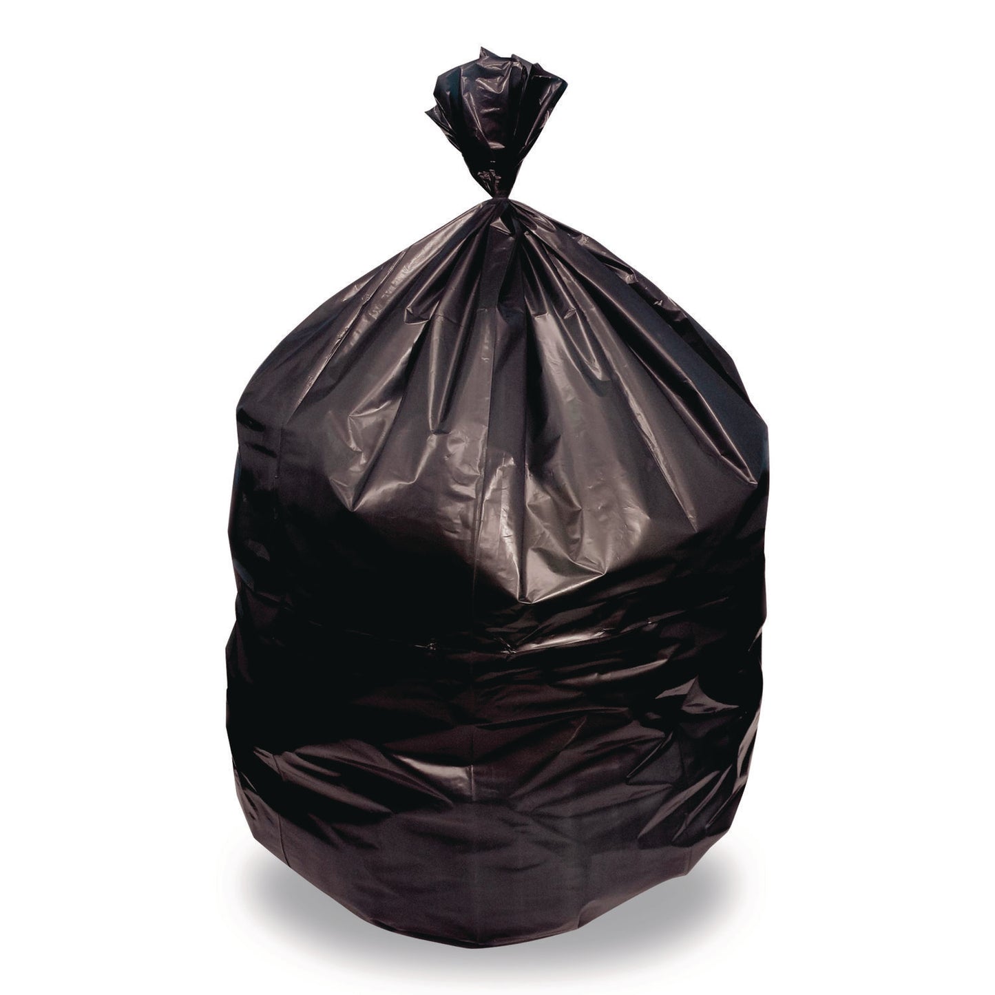 HERH9250AK Linear Low Density Can Liners, 56 gal, 1.5 mil, 46' x 50", Black, 100/Carton