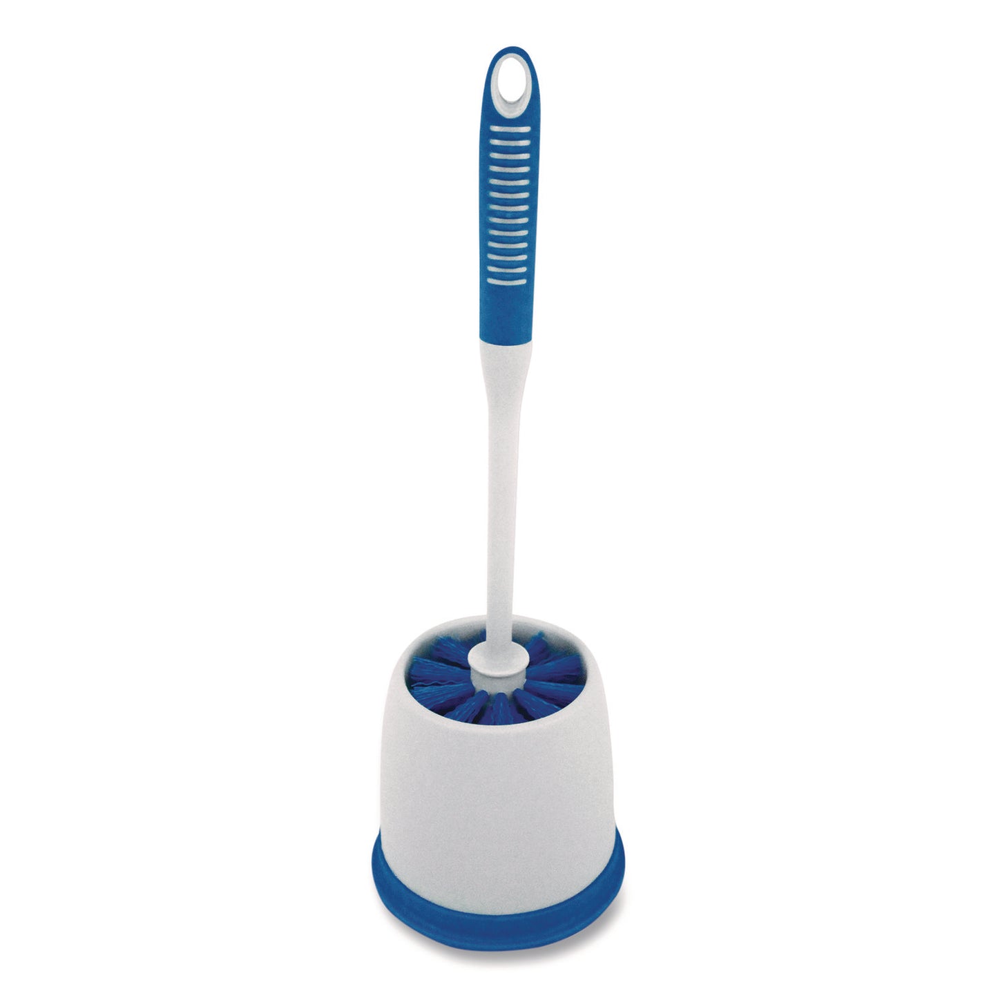 IMPT000200 Toilet Bowl Brush and Caddy, Blue/Gray