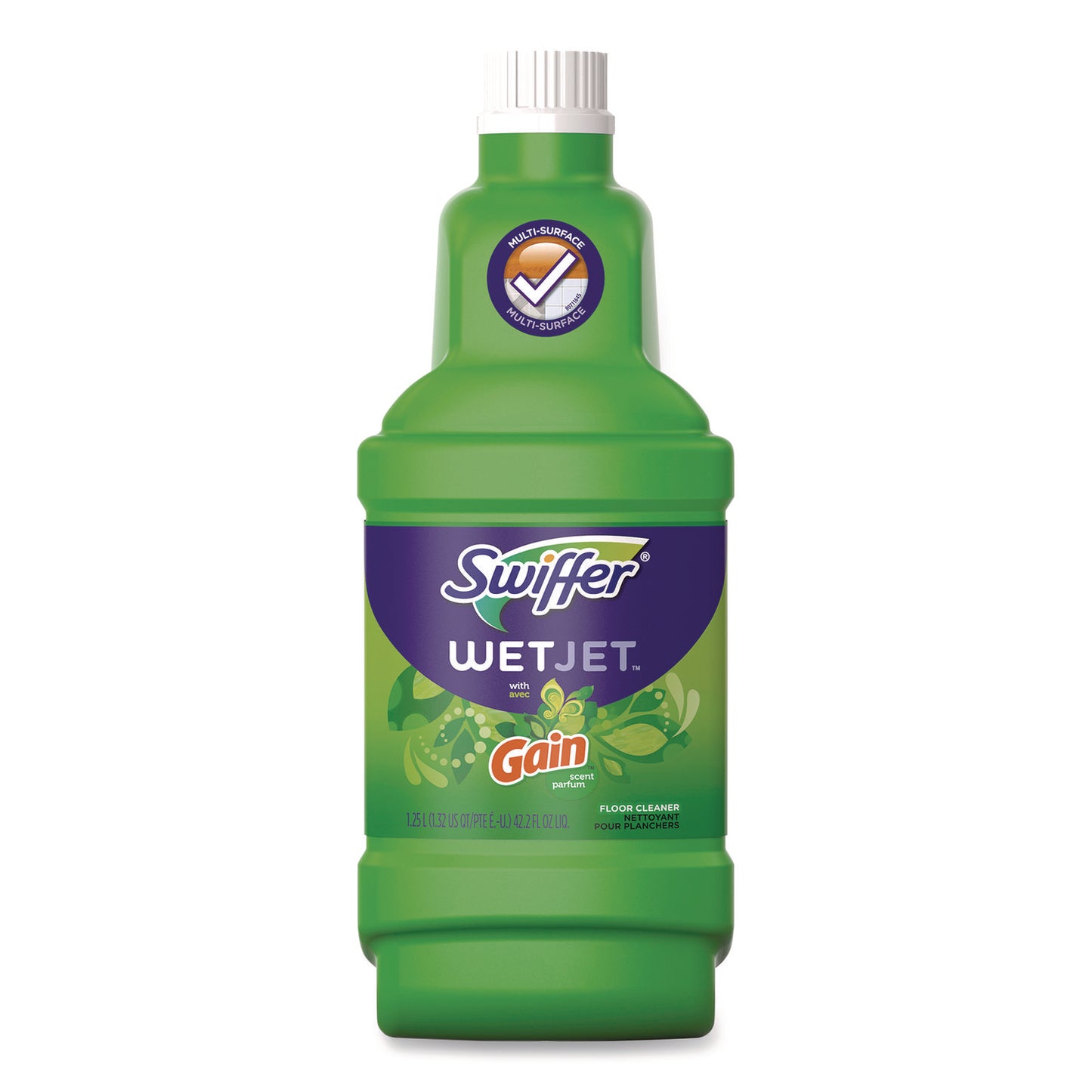 PGC83061 Multipurpose Floor and Hardwood Cleaning Solution Refill, Gain Scent, 42.2 oz Bottle Swiffer
