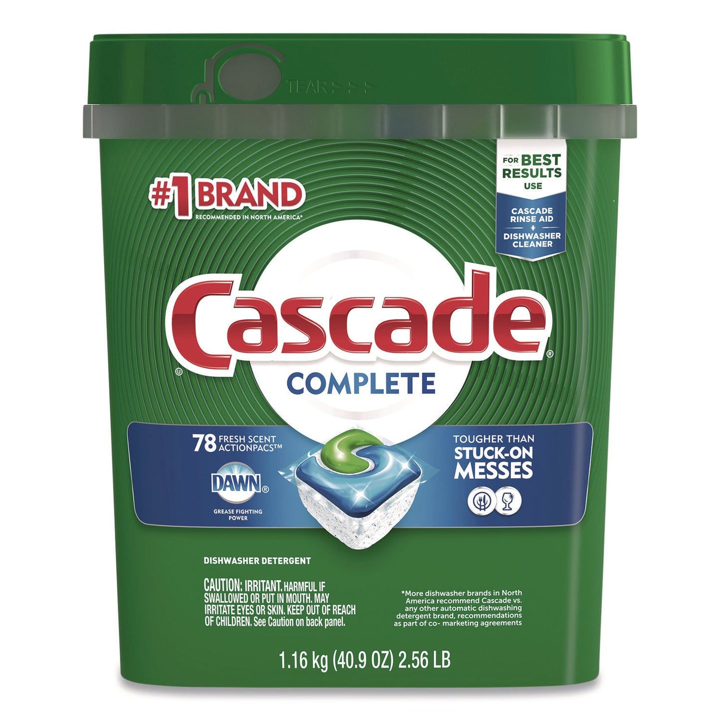 PGC97722 Action Pacs, Fresh Scent, 40.9 oz Tub, 78/Pack Cascade