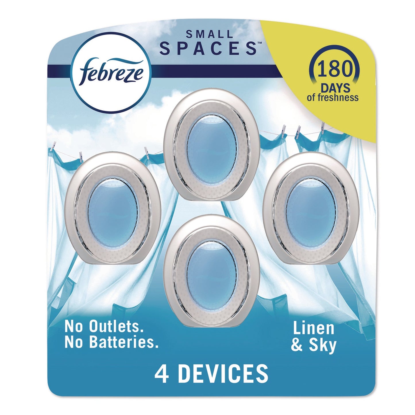 PGC2572 smallSPACES, Linen and Sky, 0.25 oz, 4/Pack Febreze