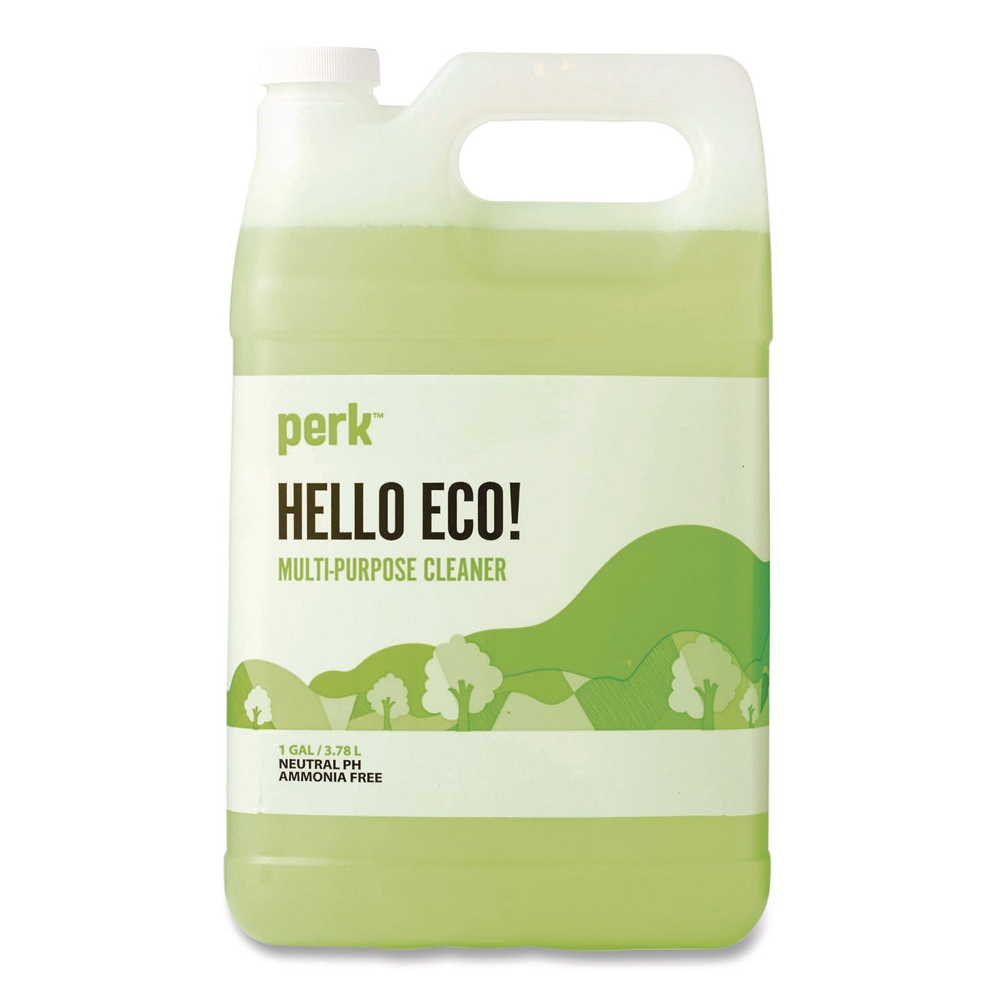 PRKPK641001ACC Hello Eco Multi-Purpose Cleaner Refill, Citrus Scent, 1 gal Bottle Perk