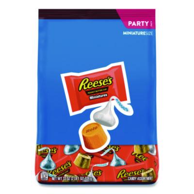 HRSHEC40049 Miniatures Variety Party Pack, Assorted Milk Chocolates, 33 oz Bag