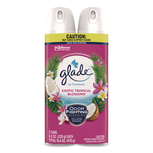 SJN346580PK Air Freshener, Exotic Tropical Blossoms, 8.3 oz Can, 2/Pack