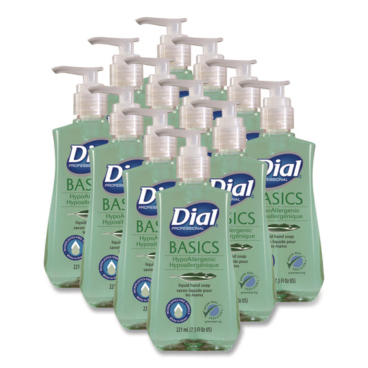 DIA06028CT Basics Hypoallergenic Liquid Hand Soap, Floral Scent, 7.5 oz, 12/Carton