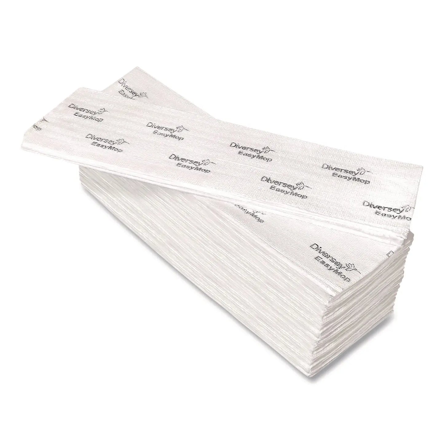 DVOD1232214 EasyMop Microfiber Dust Mop Pads, 16 x 5.3, White, 50/Pack Diversey