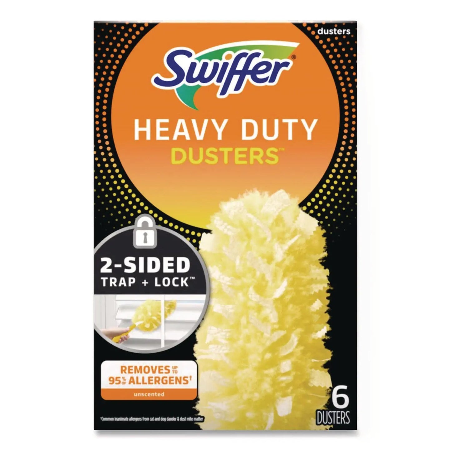 PGC21620BX Heavy Duty Dusters Refill, Dust Lock Fiber, Yellow, 6/box Swiffer