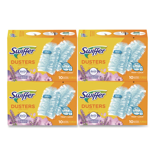 PGC21461CT Refill Dusters, Dustlock Fiber, Light Blue, Lavender Vanilla Scent,10/box,4 Boxes/carton