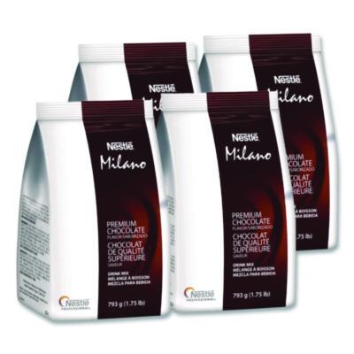 NES416818 Milano Premium Chocolate Hot Cocoa Mix, 28 oz Packet, 4/Carton NESTLE