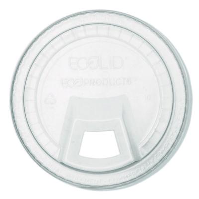 ECOEPFLCS GreenStripe Cold Cup Sip Lids, Fits 9 oz/12 oz to 24 oz Cold Cups, Plastic, Clear, 1,000/Carton