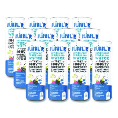 BBBWIC00028 Antioxidant Sparkling Water, Triple Berry Breez'r, 12 oz Can, 12 Cans/Carton BUBBL'R