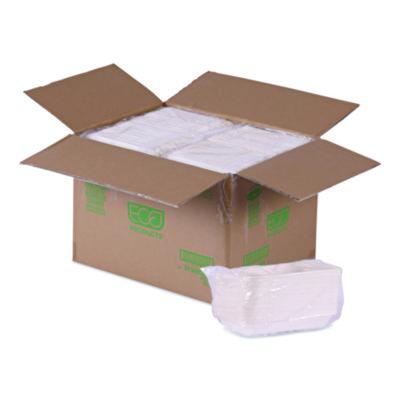 ECOEPSCRC32NFA WorldView Vanguard Rectangular Container, 32 oz, 4.71 x 7.01 x 1.04, White, Sugarcane Fiber, 400/Carton