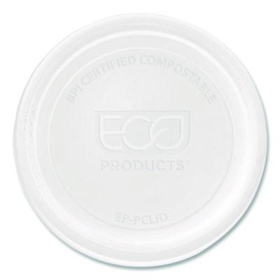 ECOEPPCLID Compostable Clear PLA Plastic Portion Cup Lids, Fits 2 oz to 4 oz Portion Cups, Clear, 2,000/Carton