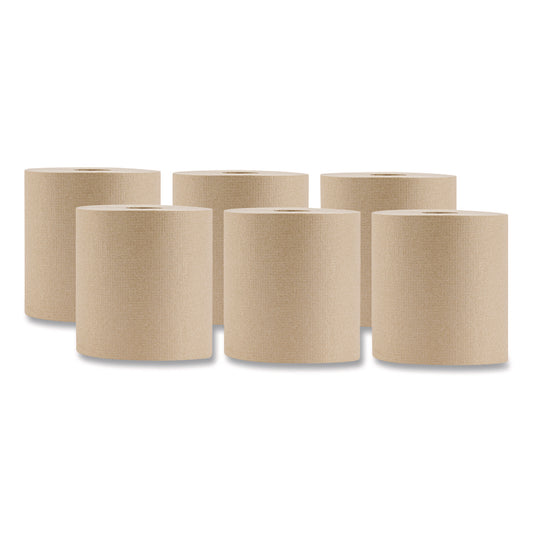 BAE55583 Hardwound Towel, 1-Ply, Brown, 800 ft, 6 Rolls/Carton