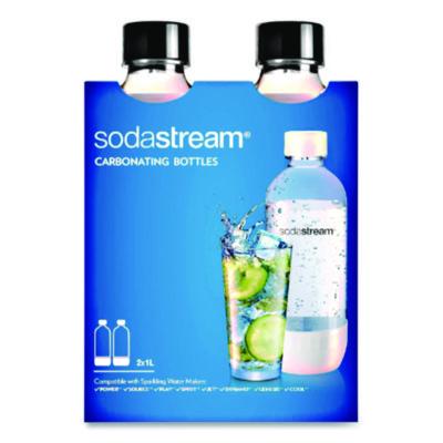 PEP1042221010 Carbonating Bottle Twin Pack, Plastic, 33 Oz, Clear/black