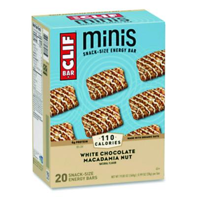 CBCCCC37295 Energy Bar Minis, White Chocolate Macadamia Nut, 1 Oz, 20/box CLIF BAR & COMPANY