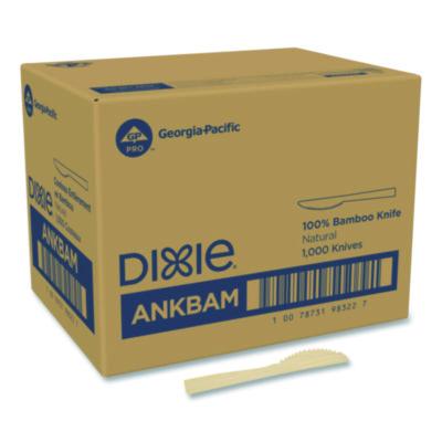 DXEANKBAM Bamboo Cutlery, Mediumweight Knife, Paper, Light Golden, 100/Pack, 10 Packs/Carton