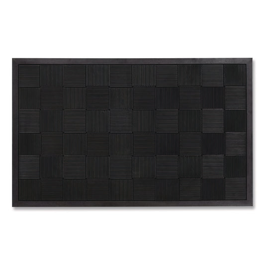 MLLPARQUET3X5 Parquet Scraper Mat, Black Blade Ribbed Rubber Surface, 36" x 60"
