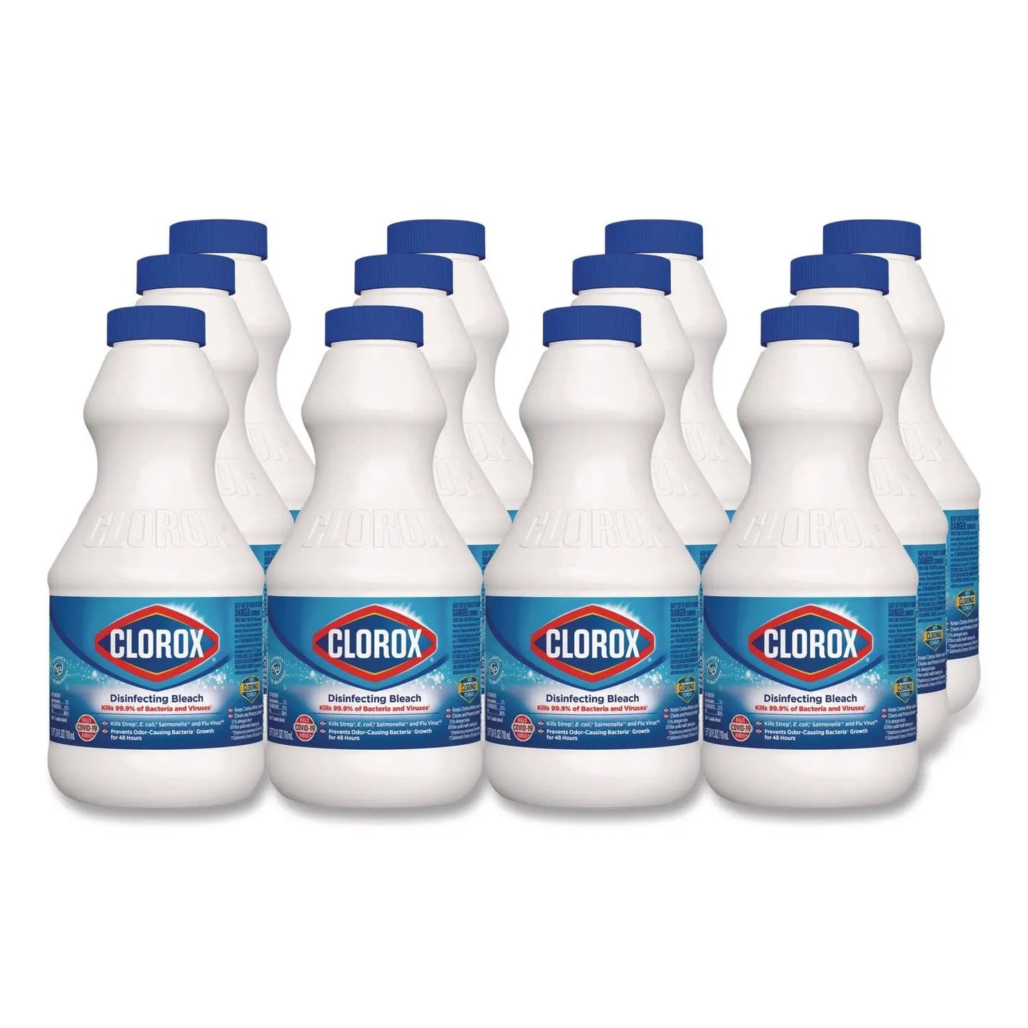 CLO32251 Concentrated Regular Disinfecting Bleach, 24 oz Bottle, 12/Carton Clorox