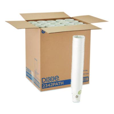 DXE2342PATH Pathways Paper Hot Cups, 12 oz, White/Brown, 50/Sleeve, 20 Sleeves/Carton DIXIE FOOD SERVICE