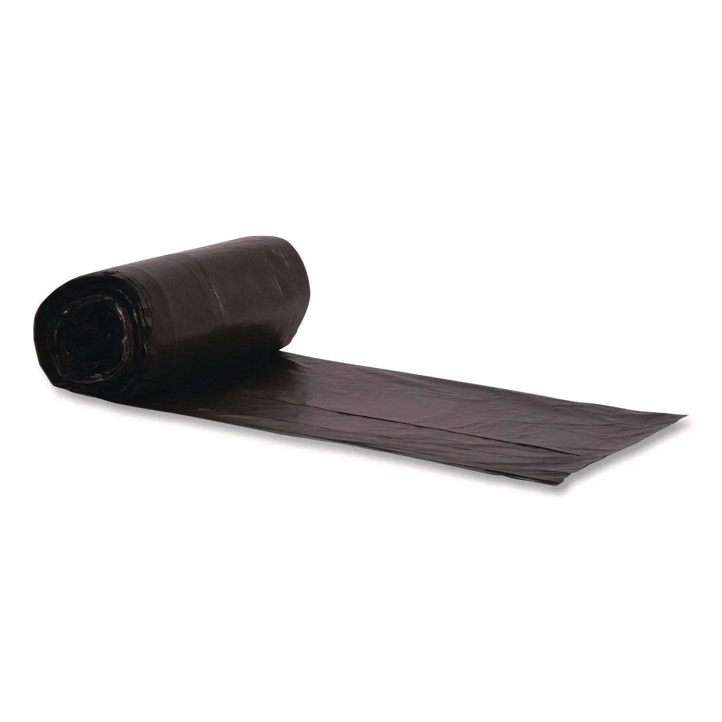 BWK385815K Reprocessed Resin Can Liners, 60 gal, 1.5 mil, 38 x 58, Black, Perforated Roll, 100/Carton Boardwalk