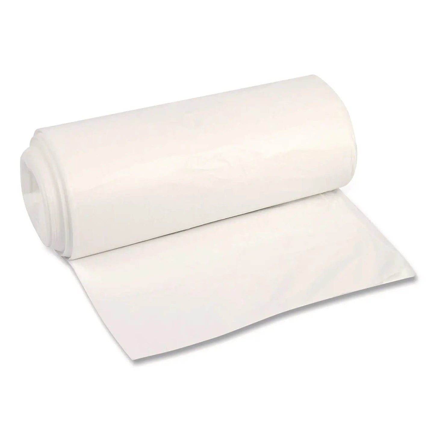 BWK404812N High-Density Can Liners, 45 gal, 12 mic, 40 x 48, Natural, Perforated Roll, 250/Carton Boardwalk