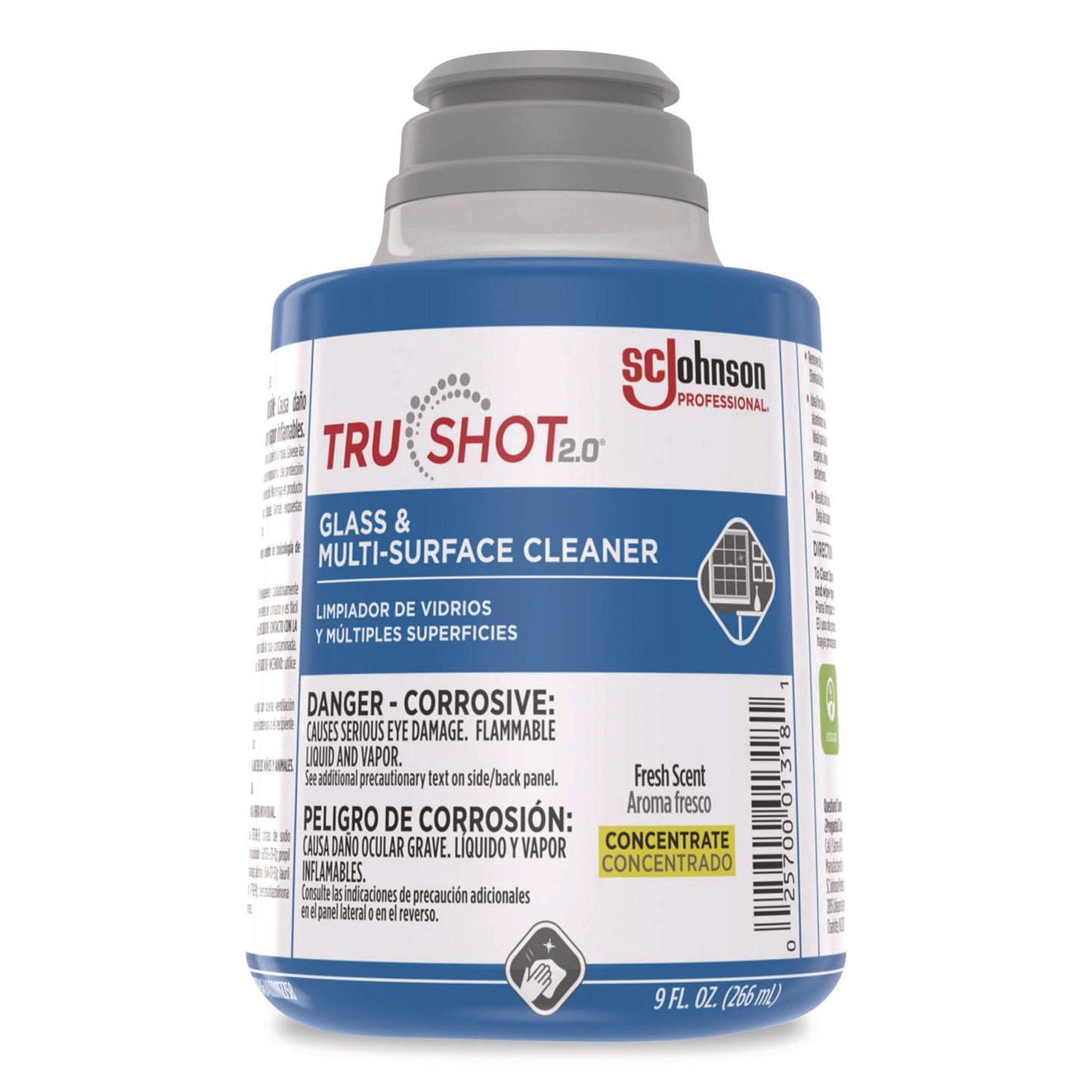 SJN379846 TruShot 2.0 Glass and Multisurface Cleaner, Fresh Scent, 9 oz Cartridge, 4/Carton SC Johnson Professional