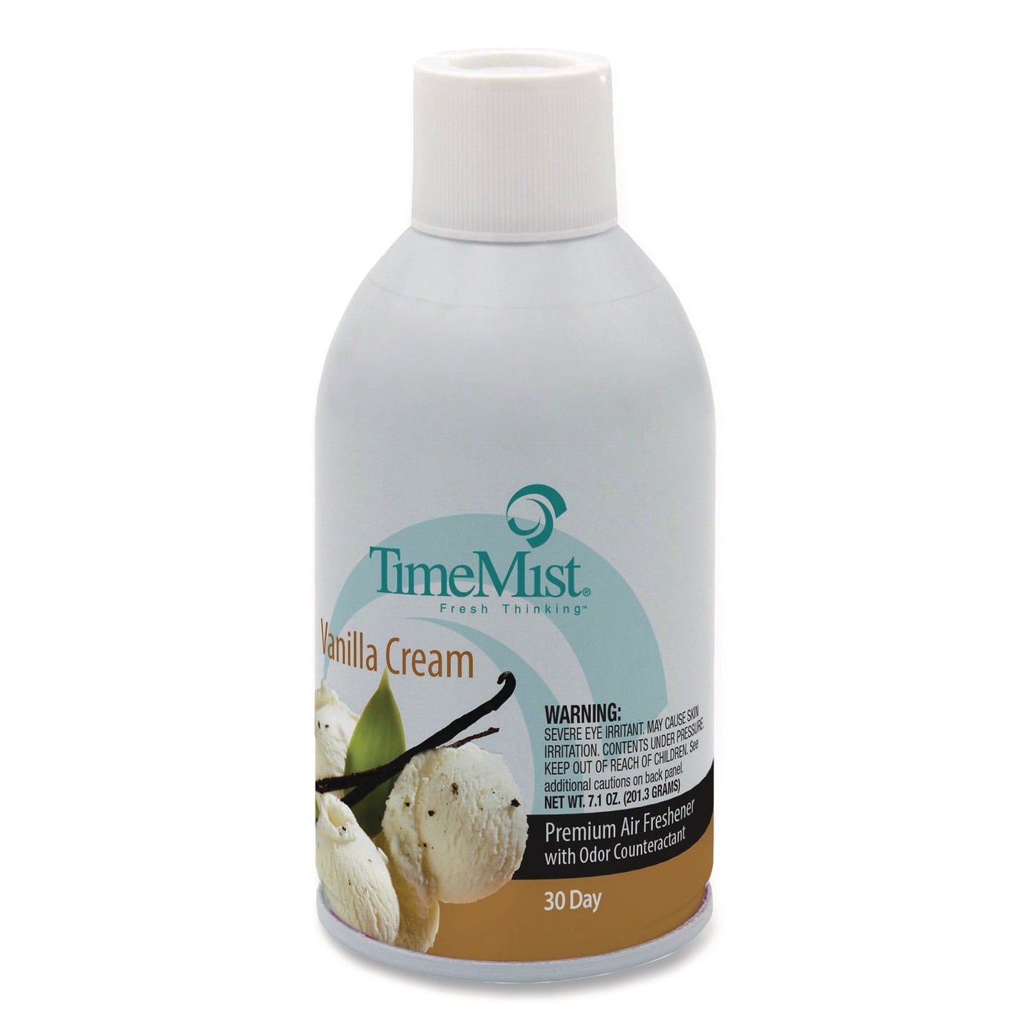 TMS1042737 Premium Metered Air Freshener Refill, Vanilla Cream, 5.3 Oz Aerosol Spray, 12/carton TimeMist